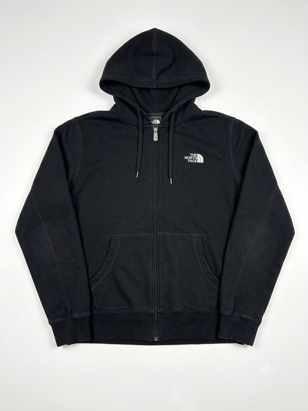 The North Face Black Full-Zip Hoodie – Classic & Versatile